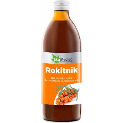 EKAMEDICA Sok z rokitnika - 500ml - Sok EKAMEDICA Sok z rokitnika - 500ml - Sok