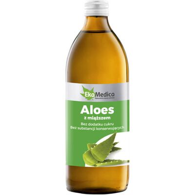 EKAMEDICA Aloe z pulpą - 500ml Sok z aloesu EKAMEDICA Aloe z pulpą - 500ml Sok z aloesu