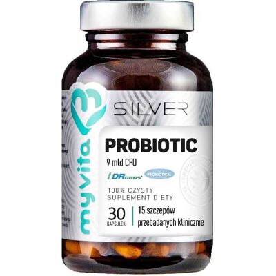 MYVITA SILVER PURE Probiotyki 9 Mld CFU 30 Kapsułek - Probiotics MYVITA SILVER PURE Probiotyki 9 Mld CFU 30 Kapsułek - Probiotics