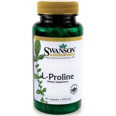 Swanson L-Proline 500 mg 100 Kapsułek Swanson L-Proline 500 mg 100 Kapsułek