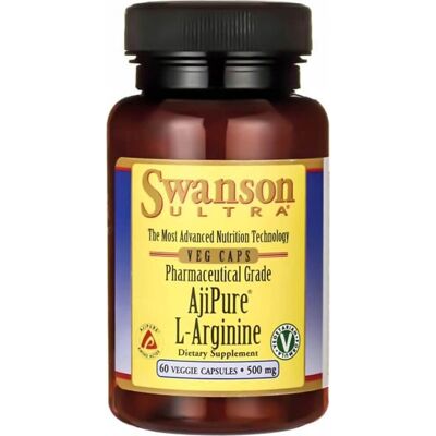 Swanson AjiPure L-Arginina 500mg Kapsułki 60 - Suplement diety Swanson AjiPure L-Arginina 500mg Kapsułki 60 - Suplement diety