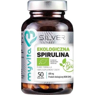 Spirulina BIO 600mg 50 kapsułek MyVita Silver Pure Spirulina BIO 600mg 50 kapsułek MyVita Silver Pure