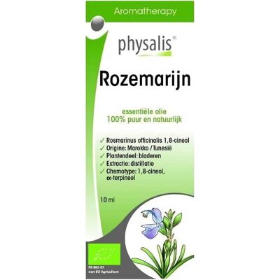 OLEJEK ETERYCZNY ROZEMARIJN (ROZMARYN LEKARSKI) BIO 10 ml - PHYSALIS OLEJEK ETERYCZNY ROZEMARIJN (ROZMARYN LEKARSKI) BIO 10 ml - PHYSALIS