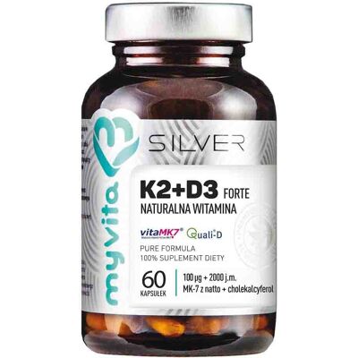MyVita Silver K2 D3 2000iu - Wsparcie kości i serca MyVita Silver K2 D3 2000iu - Wsparcie kości i serca