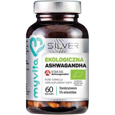 MyVita Silver Ashwagandha KSM-66 - Redukcja stresu i wsparcie snu MyVita Silver Ashwagandha KSM-66 - Redukcja stresu i wsparcie snu