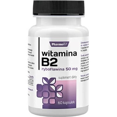 Witamina B2 Ryboflawina B-2 50 mg 60 kapsułek PharmoVit Witamina B2 Ryboflawina B-2 50 mg 60 kapsułek PharmoVit