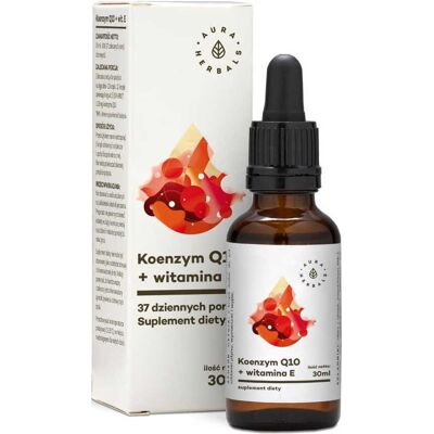 Aura Herbals Koenzym Q10 Witamina E Krople - Suplement diety Aura Herbals Koenzym Q10 Witamina E Krople - Suplement diety