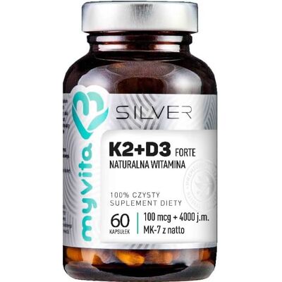 MYVITA K2 D3 Forte - Kości i Serce - 60 Kapsułek MYVITA K2 D3 Forte - Kości i Serce - 60 Kapsułek