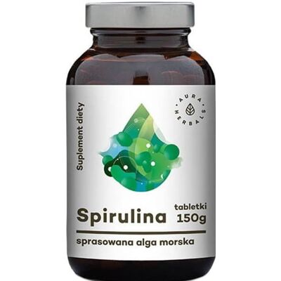 AURA HERBALS Spirulina 1500 mg, tabletki 600 szt. AURA HERBALS Spirulina 1500 mg, tabletki 600 szt.