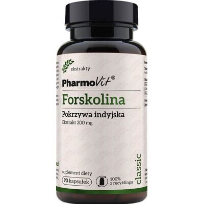 Forskolina Pokrzywa indyjska ekstrakt 200mg 90 kapsułek PharmoVit Forskolina Pokrzywa indyjska ekstrakt 200mg 90 kapsułek PharmoVit