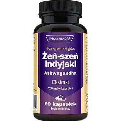 ŻEŃ-SZEŃ INDYJSKI (ASHWAGANDHA) (200 mg) 90 KAPSUŁEK - PHARMOVIT (CLASSIC) ŻEŃ-SZEŃ INDYJSKI (ASHWAGANDHA) (200 mg) 90 KAPSUŁEK - PHARMOVIT (CLASSIC)