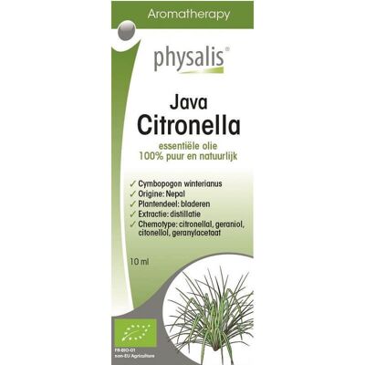 OLEJEK ETERYCZNY CITRONELLA (CYTRONELLA) BIO 10 ml - PHYSALIS OLEJEK ETERYCZNY CITRONELLA (CYTRONELLA) BIO 10 ml - PHYSALIS