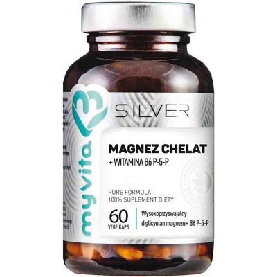 MYVITA SILVER PURE Magnez Bisglicynian + B6 - 60 Kapsułek MYVITA SILVER PURE Magnez Bisglicynian + B6 - 60 Kapsułek