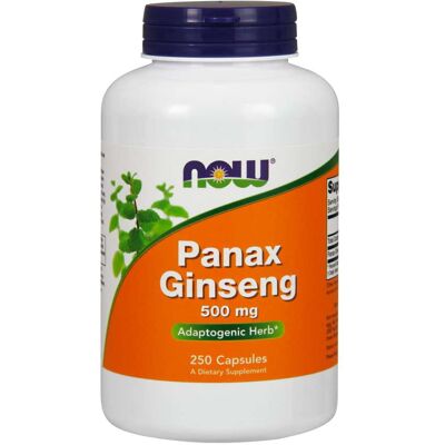 Now Foods Ginseng Panax - 500 mg, 250 kapsułek - Suplement diety Now Foods Ginseng Panax - 500 mg, 250 kapsułek - Suplement diety