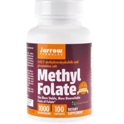 Jarrow Formulas Methyl Folate 1000mcg 100 kapsułek 60 g - Suplement diety Jarrow Formulas Methyl Folate 1000mcg 100 kapsułek 60 g - Suplement diety