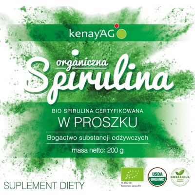 Kenay Organiczna Spirulina 200g - Superfood Suplement Kenay Organiczna Spirulina 200g - Superfood Suplement