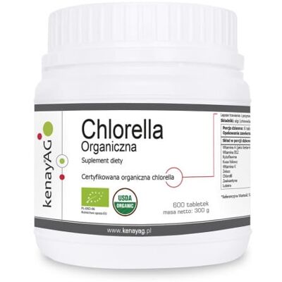 Kenay Chlorella bio - 600 tabletek - Suplement diety Kenay Chlorella bio - 600 tabletek - Suplement diety
