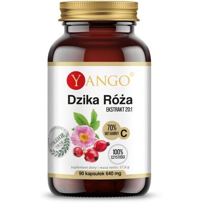 YANGO Ekstrakt z dzikiej róży - 70% Witamina C - 90 Kapsułek YANGO Ekstrakt z dzikiej róży - 70% Witamina C - 90 Kapsułek