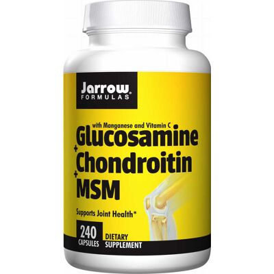 Jarrow Formulas Glukozamina + Chondroityna + MSM - Wsparcie stawów - 240 kapsułek Jarrow Formulas Glukozamina + Chondroityna + MSM - Wsparcie stawów - 240 kapsułek