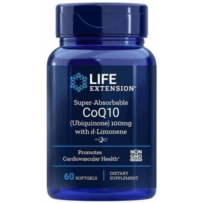 Life Extension Super-Absorbable CoQ10 - Ubiquinon, 100mg, 60 Softgels Life Extension Super-Absorbable CoQ10 - Ubiquinon, 100mg, 60 Softgels