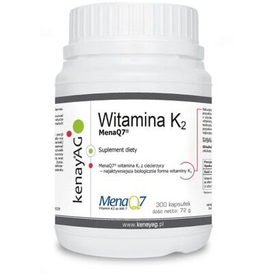Kenay witamina K2 Mena Q7 - Suplement diety dla zdrowych kości i krzepnięcia krwi Kenay witamina K2 Mena Q7 - Suplement diety dla zdrowych kości i krzepnięcia krwi