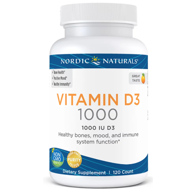 Nordic Naturals Witamina D3 1000 IU Pomarańcza 120 - Suplement Nordic Naturals Witamina D3 1000 IU Pomarańcza 120 - Suplement
