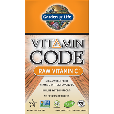 Garden of Life Kod Witaminy C Raw - 500mg Całe Jedzenie Witamina C z Bioflawonoidami Garden of Life Kod Witaminy C Raw - 500mg Całe Jedzenie Witamina C z Bioflawonoidami