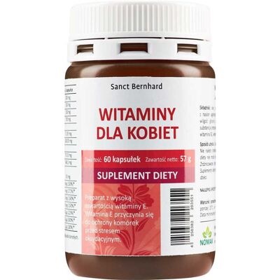 Witaminy dla Kobiet Kräuterhaus Sanct Bernhard - 60 kapsułek Witaminy dla Kobiet Kräuterhaus Sanct Bernhard - 60 kapsułek