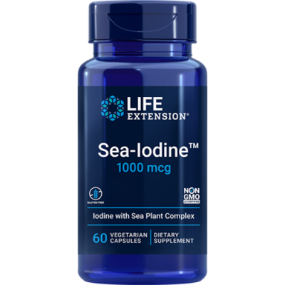 Life Extension Jod Morski 1000 mcg - Wspiera tarczycę i nadnercza - Kapsułki wegetariańskie Life Extension Jod Morski 1000 mcg - Wspiera tarczycę i nadnercza - Kapsułki wegetariańskie