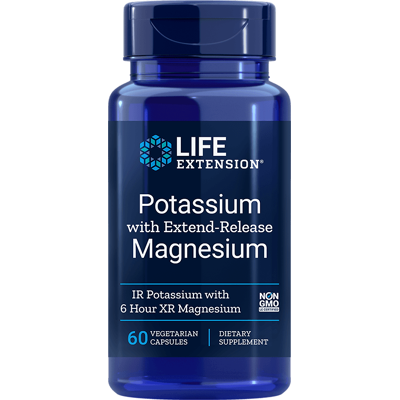 Life Extension Potas i Magnezyum o przedłużonym uwalnianiu - 60 kapsułek wegetariańskich Life Extension Potas i Magnezyum o przedłużonym uwalnianiu - 60 kapsułek wegetariańskich