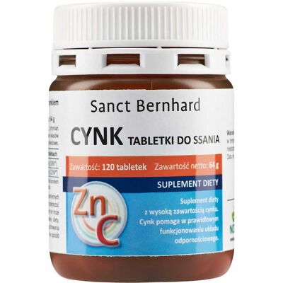Cynk i Witamina C 120 tabletek Kräuterhaus Sanct Bernhard KG Cynk i Witamina C 120 tabletek Kräuterhaus Sanct Bernhard KG
