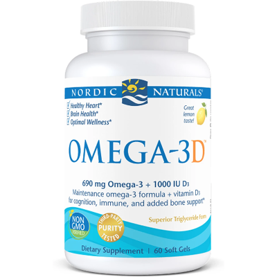 Nordic Naturals Omega-3D 690mg Cytrynowe miękkie kapsułki - Witaminy Nordic Naturals Omega-3D 690mg Cytrynowe miękkie kapsułki - Witaminy