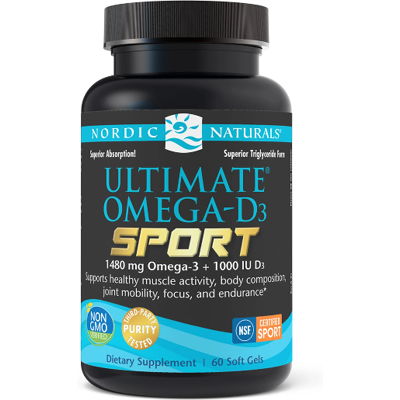 Nordic Naturals Ultimate Omega-D3 Sport - 1480mg Cytryna - 60 Softgels Nordic Naturals Ultimate Omega-D3 Sport - 1480mg Cytryna - 60 Softgels