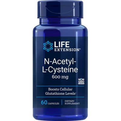 Life Extension N-Acetyl-L-Cysteine 600 Mg Kapsułki Wegetariańskie - Suplementy Diety Life Extension N-Acetyl-L-Cysteine 600 Mg Kapsułki Wegetariańskie - Suplementy Diety