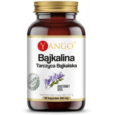 YANGO Ekstrakt z Baicaliny - Wegetariański 85% - 90 Kapsułek YANGO Ekstrakt z Baicaliny - Wegetariański 85% - 90 Kapsułek