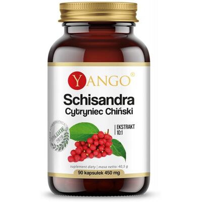 YANGO Ekstrakt z Schisandra - Kapsułki Wegetariańskie - 90 Kapsułek YANGO Ekstrakt z Schisandra - Kapsułki Wegetariańskie - 90 Kapsułek
