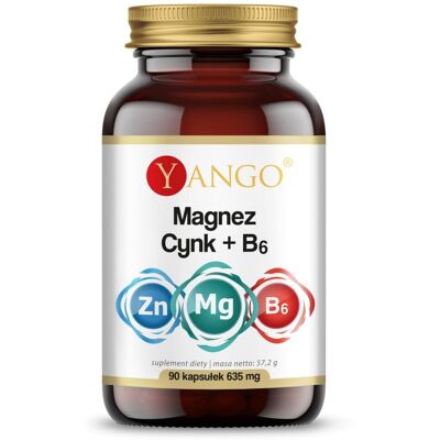 Magnez i Cynk i Witamina B6 90 kapsułek Yango Magnez i Cynk i Witamina B6 90 kapsułek Yango