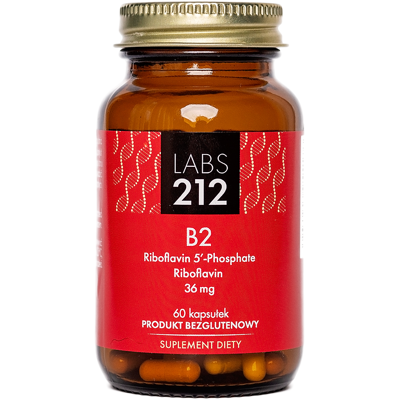 Labs212 Witamina B2 Ryboflawina 5 fosforan + ryboflawina - Suplement diety Labs212 Witamina B2 Ryboflawina 5 fosforan + ryboflawina - Suplement diety