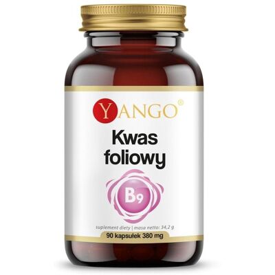 Kwas foliowy Witamina B9 600 mcg 90 kapsułek YANGO Kwas foliowy Witamina B9 600 mcg 90 kapsułek YANGO