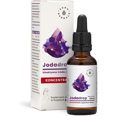 Aura Herbals Jodadrop - Krople jodu 30ml - Suplement diety Aura Herbals Jodadrop - Krople jodu 30ml - Suplement diety