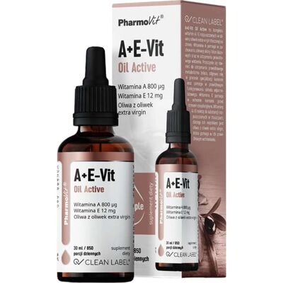 WITAMINA A + E W KROPLACH (800 mcg + 12 mg) BEZGLUTENOWE 30 ml - PHARMOVIT (CLEAN LABEL) WITAMINA A + E W KROPLACH (800 mcg + 12 mg) BEZGLUTENOWE 30 ml - PHARMOVIT (CLEAN LABEL)