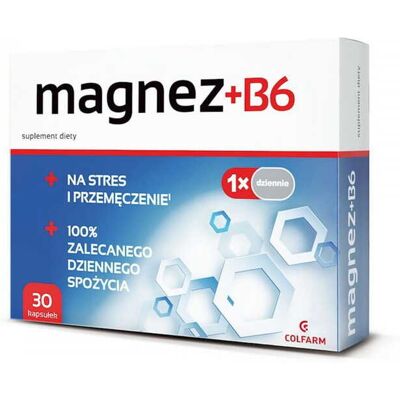 Suplement magnezu B6 Colfarm - Wspiera mięśnie i energię Suplement magnezu B6 Colfarm - Wspiera mięśnie i energię