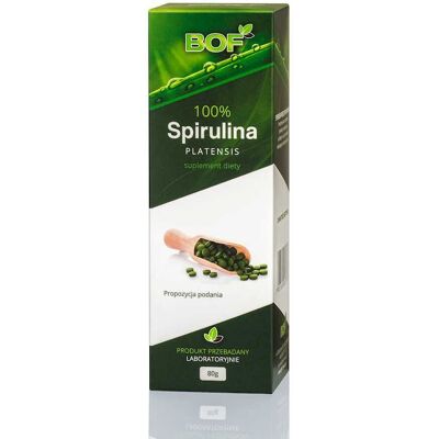 BIO ORGANIC FOODS 100% Spirulina Platensis 80g (200mg, 400tabl.) BOF BIO ORGANIC FOODS 100% Spirulina Platensis 80g (200mg, 400tabl.) BOF