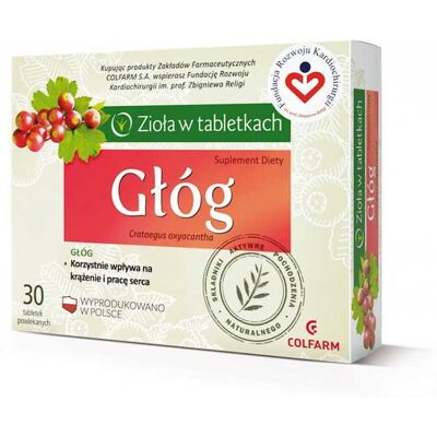 COLFARM Głóg 90 Tabletek - Wsparcie krążenia COLFARM Głóg 90 Tabletek - Wsparcie krążenia