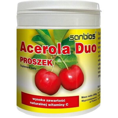 Sanbios Duo z aceroli w proszku - Suplement diety Sanbios Duo z aceroli w proszku - Suplement diety