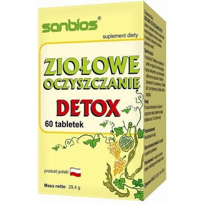 SANBIOS Ziołowe oczyszczanie Detox 60 tabl. SANBIOS Ziołowe oczyszczanie Detox 60 tabl.