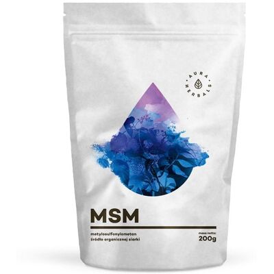 AURA HERBALS Siarka MSM - Metylosulfonylometan (200 g) AURA HERBALS Siarka MSM - Metylosulfonylometan (200 g)