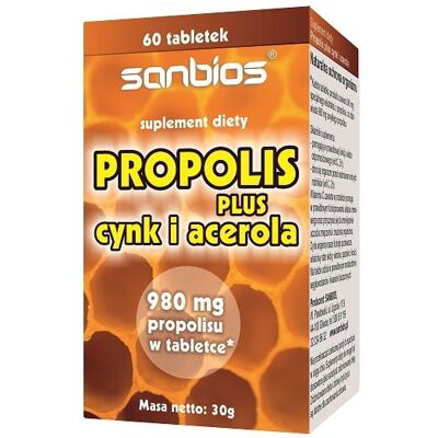 SANBIOS Propolis Cynk Acerola - Suplement diety SANBIOS Propolis Cynk Acerola - Suplement diety
