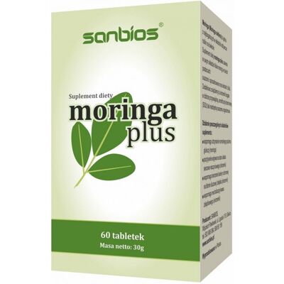 Sanbios Moringa Plus - 60 Tabletek Suplement diety Sanbios Moringa Plus - 60 Tabletek Suplement diety