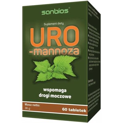 SANBIOS Uro Mannose 60 Tabletek - Suplement diety SANBIOS Uro Mannose 60 Tabletek - Suplement diety